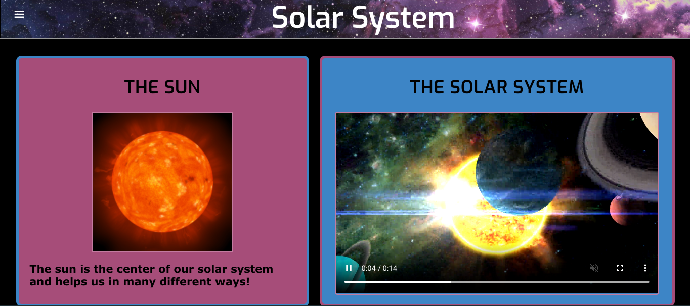 Solar System Website Link