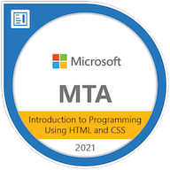 Picture of, and link to, John's html and css certification