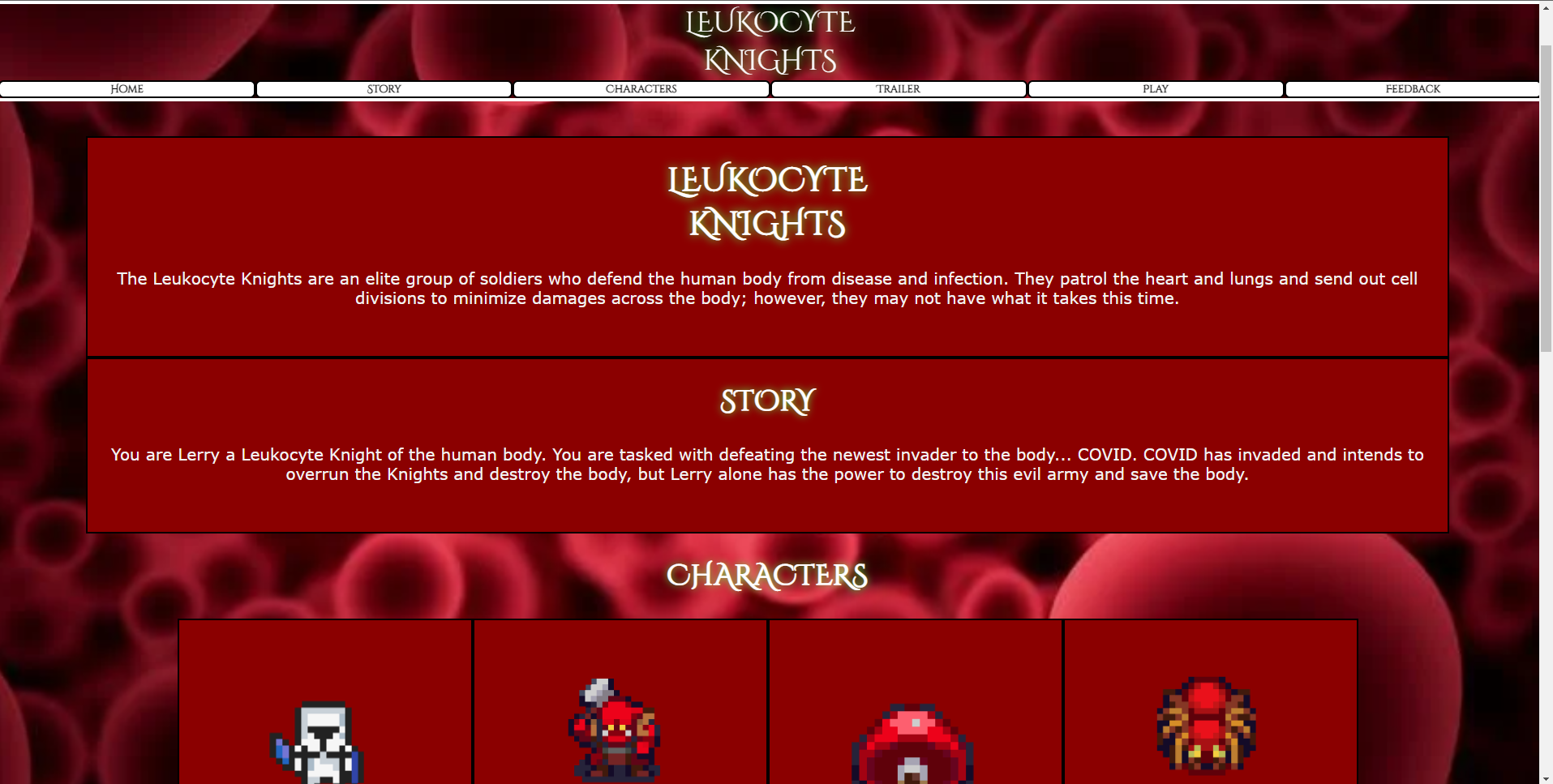 Thumbnail of Leukocyte Knight Website